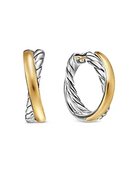 David Yurman Crossover Hoop Earrings