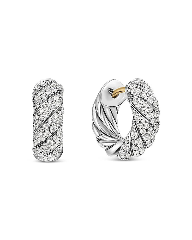 David Yurman Sculpted Cable Hoop Earrings