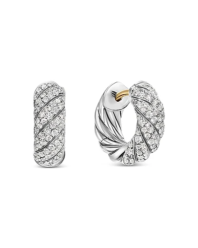 David Yurman Sculpted Cable Hoop Earrings