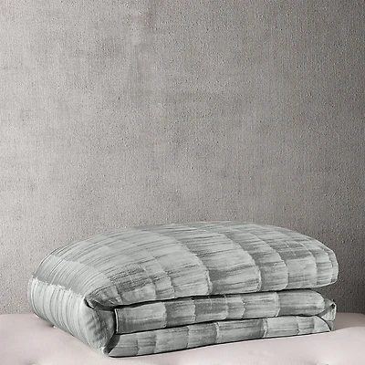 Hudson Park Collection Brushed Texture Stripe Duvet Cover, Full/Queen - Exclusive