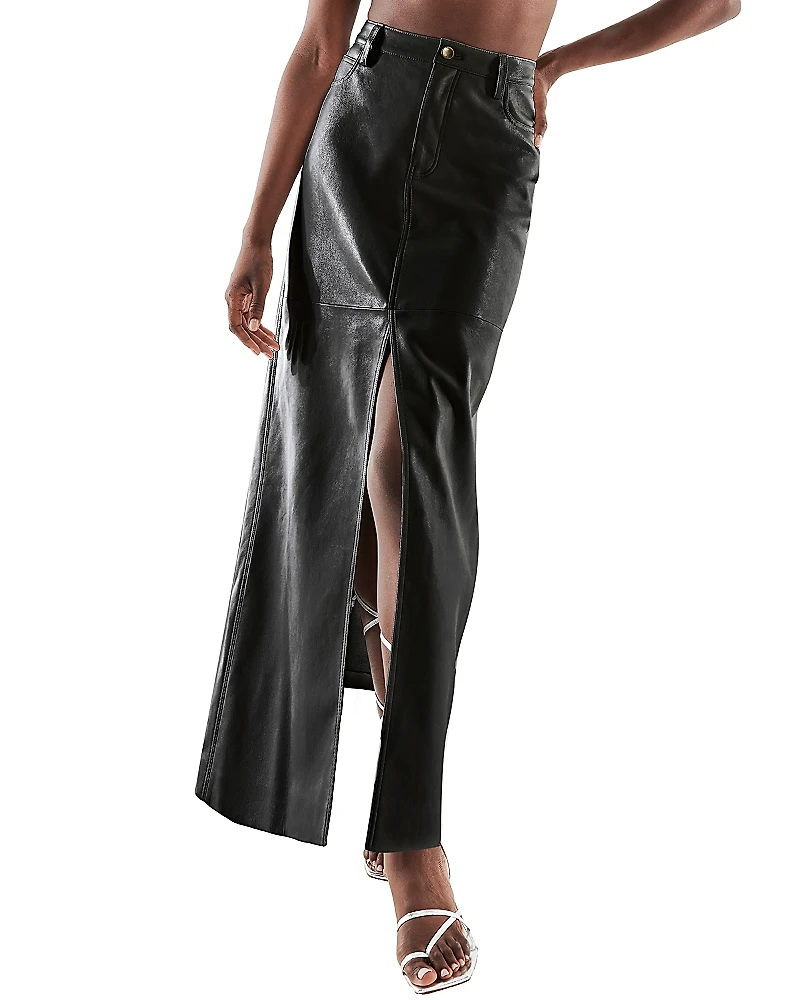As by Df Imogen Recycled Leather Skirt