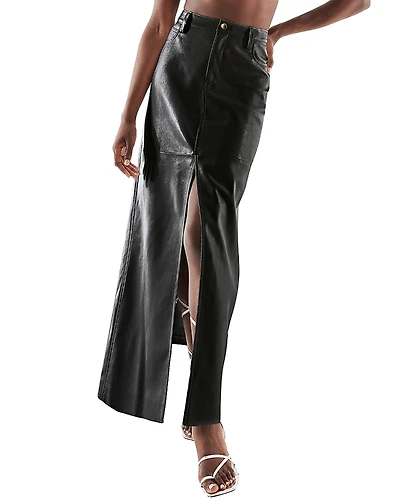 As by Df Imogen Recycled Leather Skirt