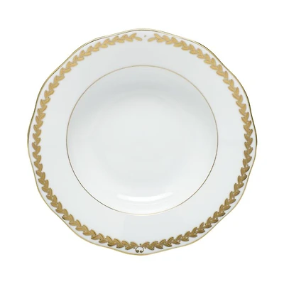 Golden Laurel Rim Soup Plate