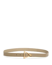 Bottega Veneta Women's Triangle Buckle Leather Belt