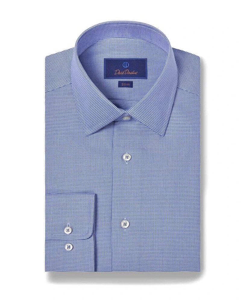 Cotton Micro Dobby Slim Fit Dress Shirt