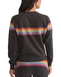 Anytime Rainbow Striped Sweatshirt