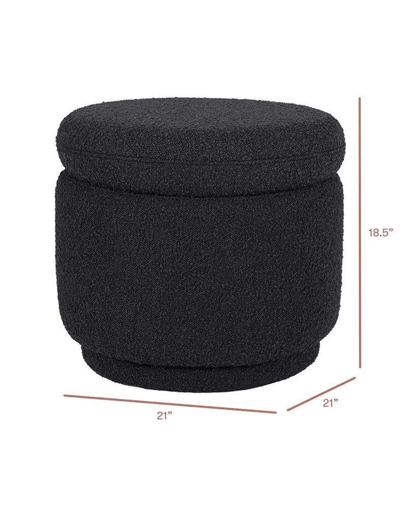 Enoki Bouclé Storage Ottoman