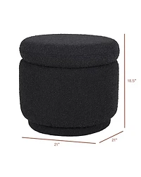 Enoki Bouclé Storage Ottoman
