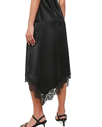 Lace Insert Midi Skirt