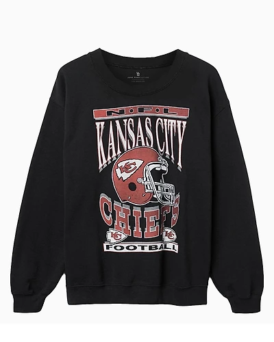 Junk Food Clothing Unisex Nfl Kansas City Chiefs Helmet Flea Market Crew