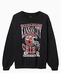 Junk Food Clothing Unisex Nfl Kansas City Chiefs Helmet Flea Market Crew
