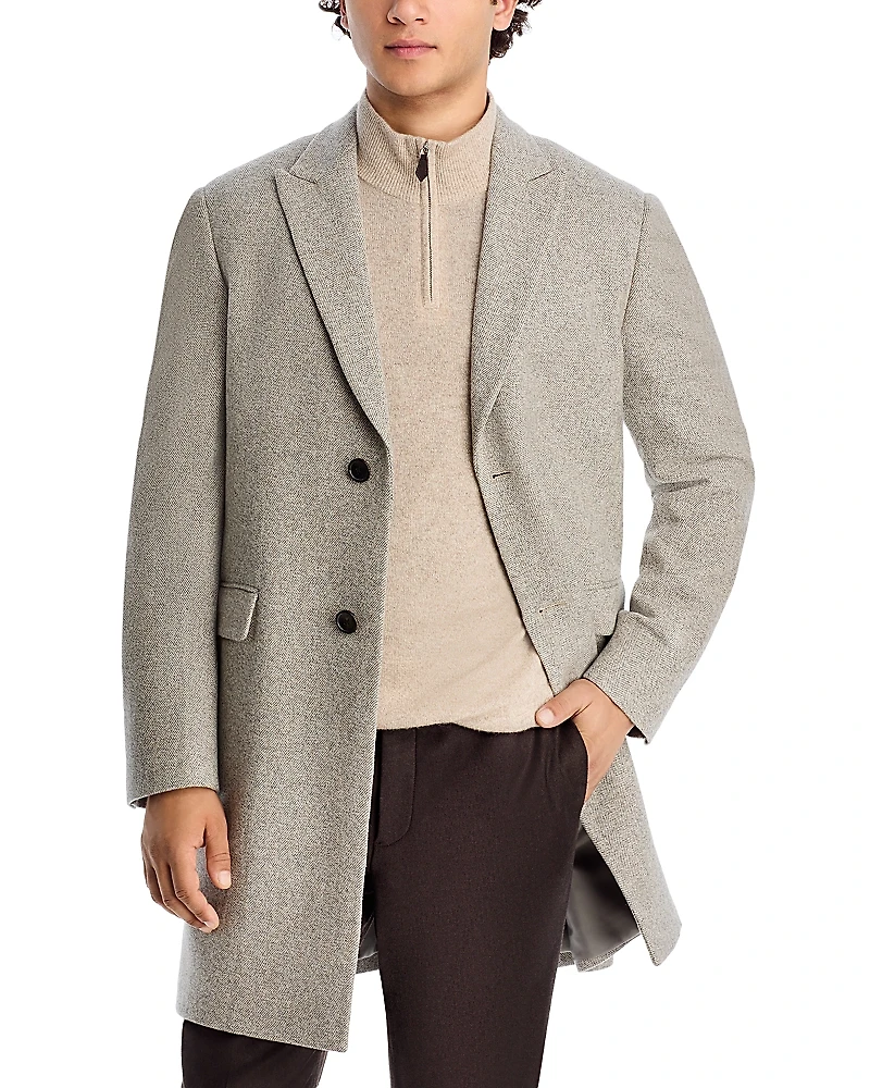 Cardinal of Canada Sutton Wool & Cashmere Herringbone Top Coat