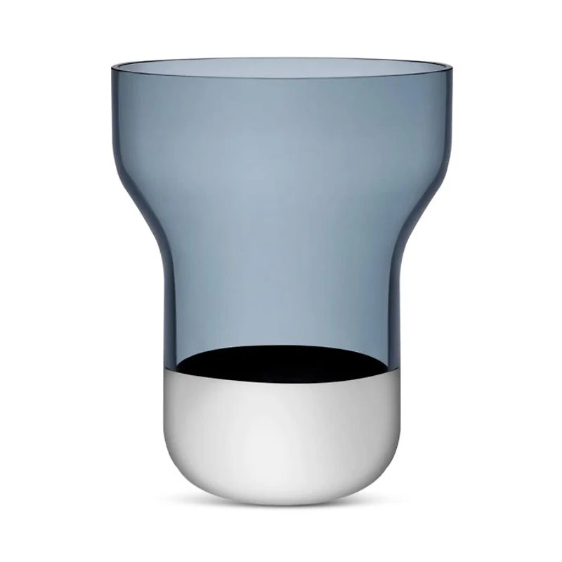 Wide Contour Vase, Steel Blue