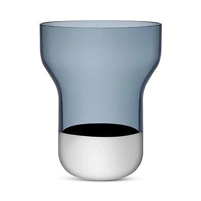 Wide Contour Vase, Steel Blue
