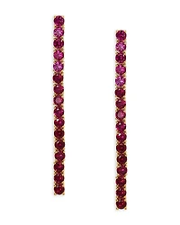 Nadri Pink Cubic Zirconia Linear Drop Earrings