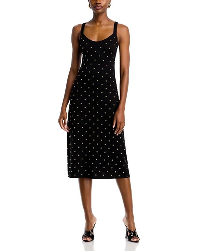 Gold Studded Midi Tank Dress