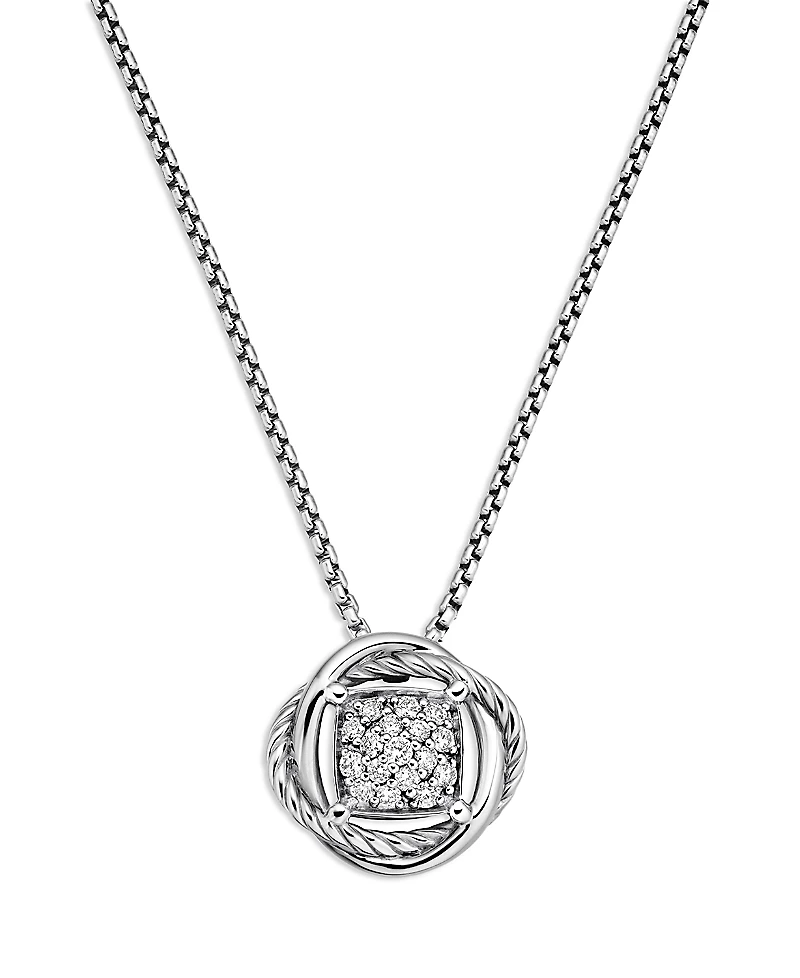 David Yurman Infinity Pendant Necklace with Diamonds