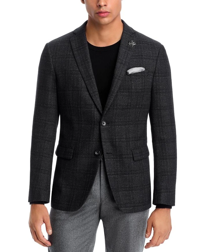 Tonal Plaid Slim Fit Sport Coat