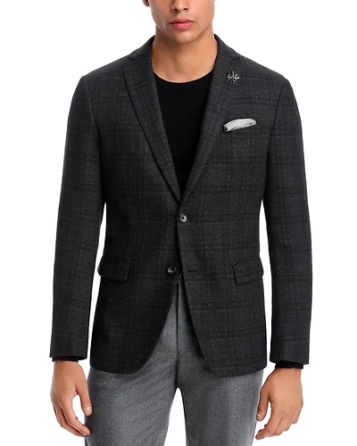 Tonal Plaid Slim Fit Sport Coat