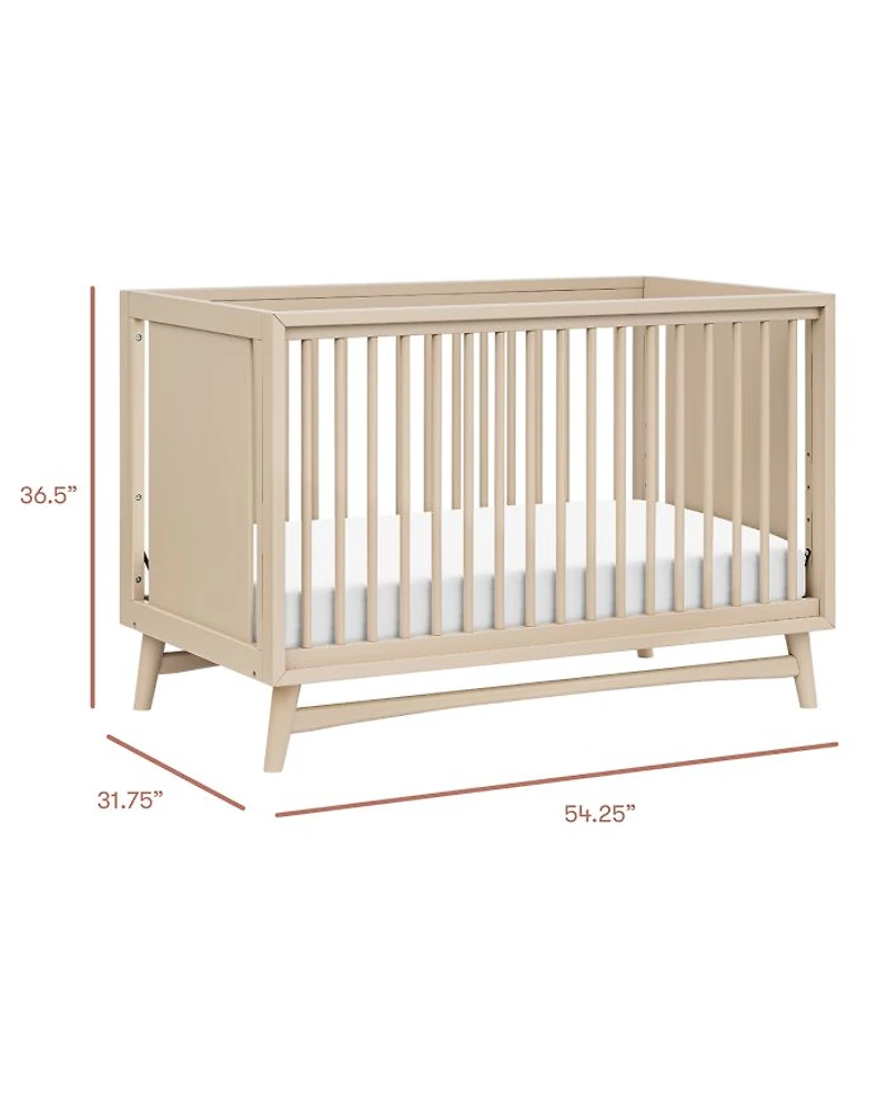 Peggy 3 in 1 Convertible Crib With Toddler Bed Conversion Kit