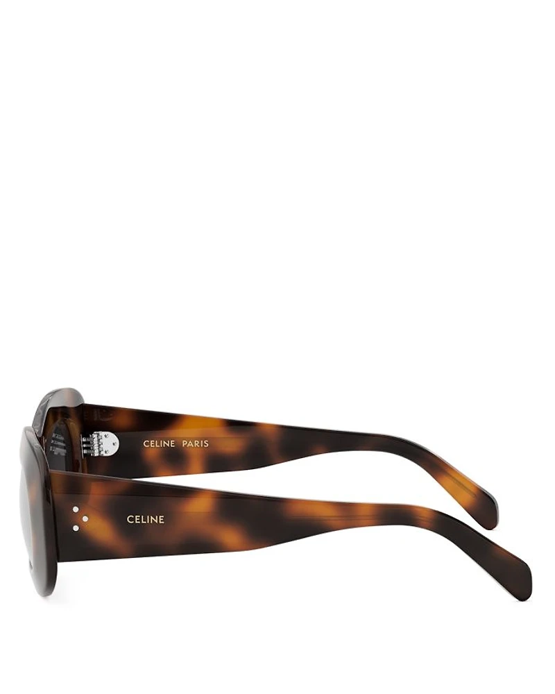 3 Dots Rectangular Sunglasses, 53mm