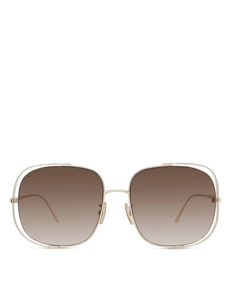 Signature Rectangular Sunglasses, 57mm