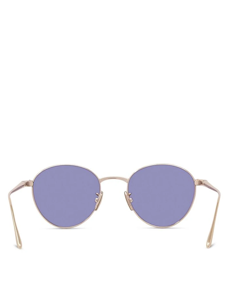Slim Round Sunglasses, 49mm
