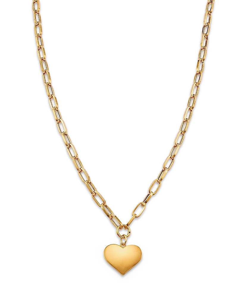 Bloomingdale's Polished Electroform Heart Pendant Necklace