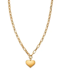 Bloomingdale's Polished Electroform Heart Pendant Necklace