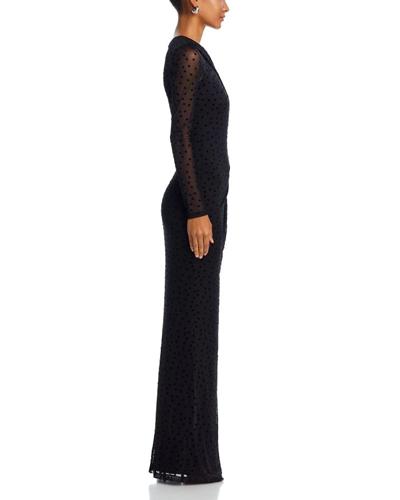 Makira Clip Dot Maxi Dress