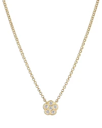 Roberto Coin 18K Yellow Gold Daisy Diamond Flower Pendant Necklace, 18"
