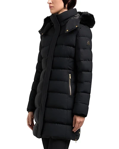 Watershed Shearling Trim Down Puffer Coat