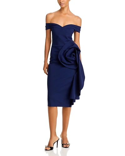 Chiara Boni La Petite Robe Off-the-Shoulder Cocktail Dress