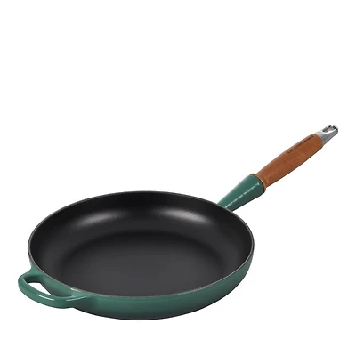 Enameled Cast Iron Alpine Wood Handle Fry Pan, 2.25 Qt