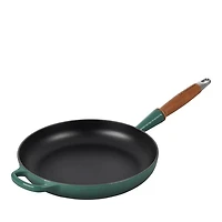 Enameled Cast Iron Alpine Wood Handle Fry Pan, 2.25 Qt