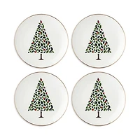 Evergreen Accent Plates, Set of 4