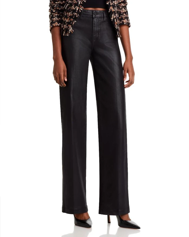 Clayton High Rise Wide Leg Jeans Noir Coated