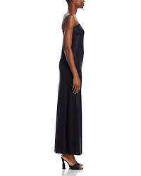 Strapless Side Slit Gown