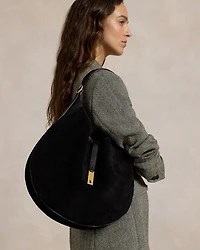 Polo ID Large Suede Shoulder Bag
