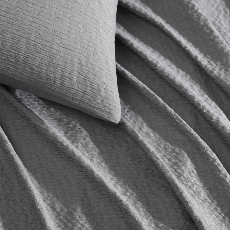 Seersucker 3 Piece Duvet Cover Set