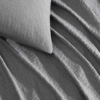 Seersucker 3 Piece Duvet Cover Set