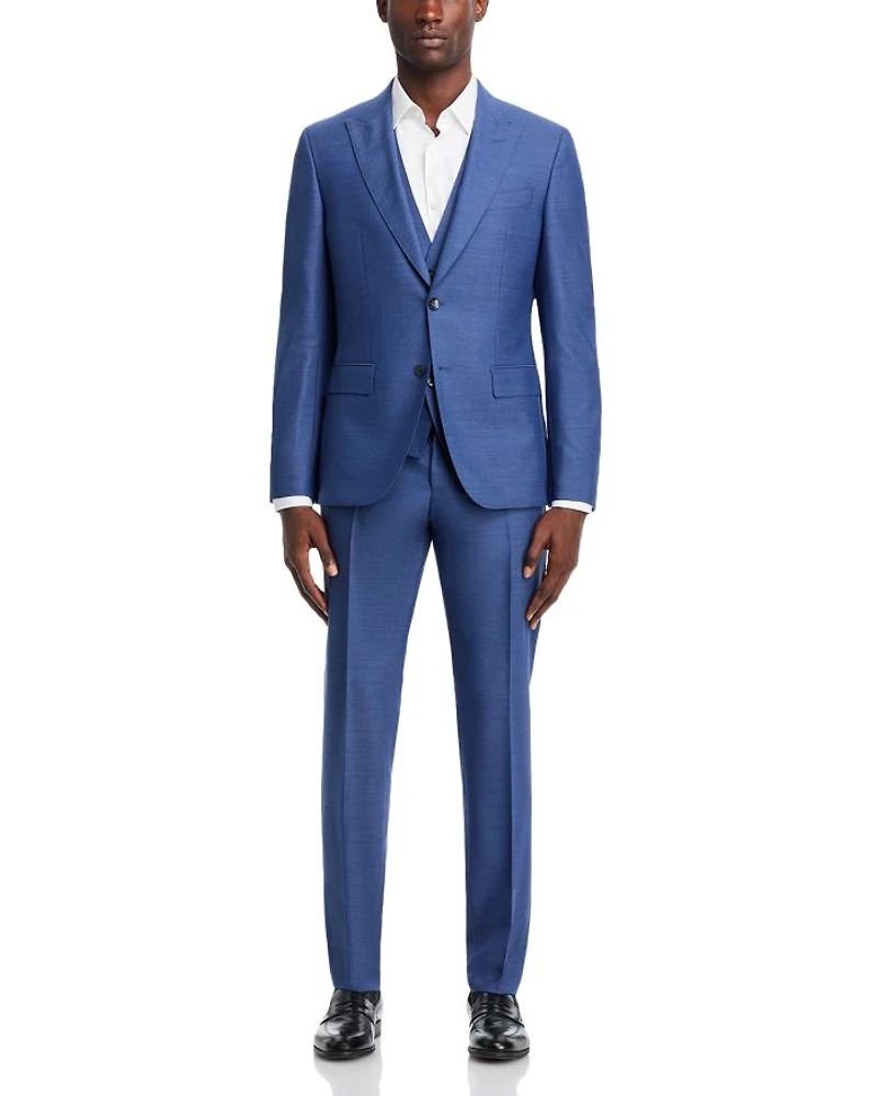 Huge 3 Piece Peak Lapel Slim Fit Suit