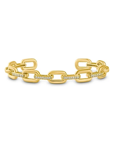Pavé Chain Open Cuff Bracelet