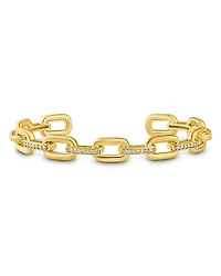 Kenneth Jay Lane Pave Chain Open Cuff Bracelet
