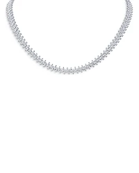 Kenneth Jay Lane Alternating Marquise Cut Cubic Zirconia Tennis Necklace