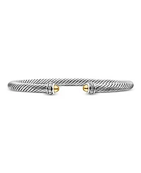 David Yurman Sterling Silver & 18K Yellow Gold Cable Classic Bracelet with Diamonds