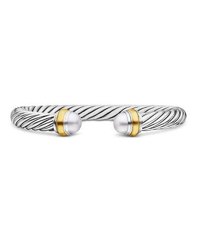 Cable Classics Bracelet with Gemstones, 14K Yellow Gold & Sterling Silver, 7mm
