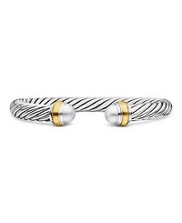 Cable Classics Bracelet with Gemstones, 14K Yellow Gold & Sterling Silver, 7mm
