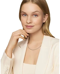 Box Chain Necklace with an Accent of 14K Gold, 1.7mm