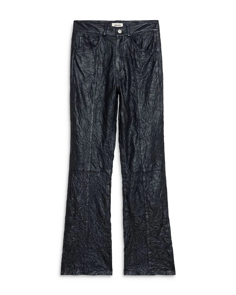 Poete Cuir Froisse Leather Pants